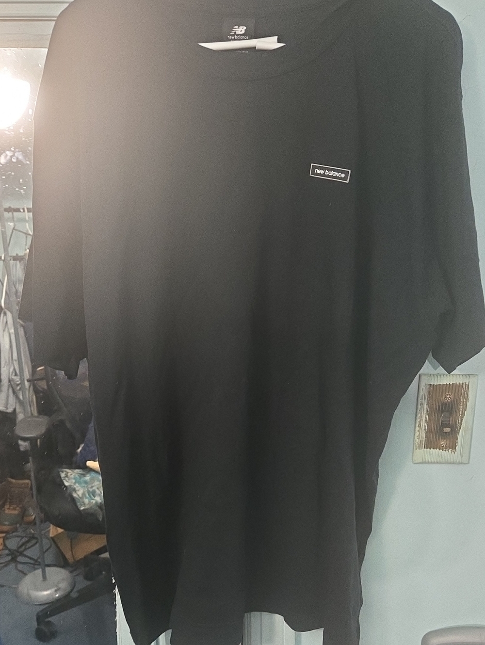 New Balance Black Short-Sleeve Logo Tee